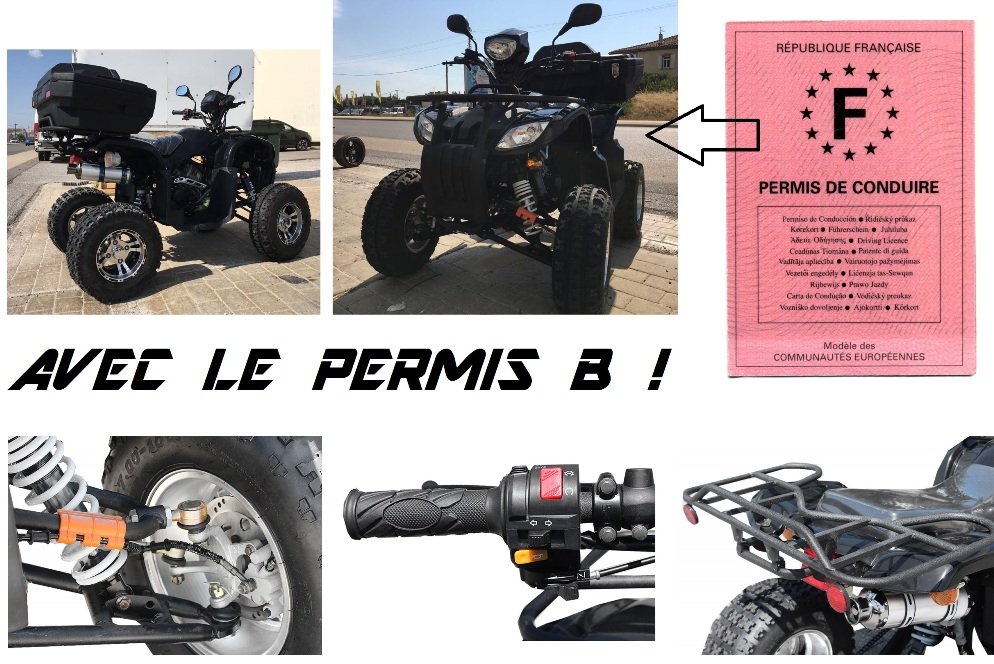 quad homologue route avec permis b voiture auto