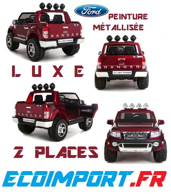 voiture enfant electrique ford ranger 2 places peinture metallisee pas cher