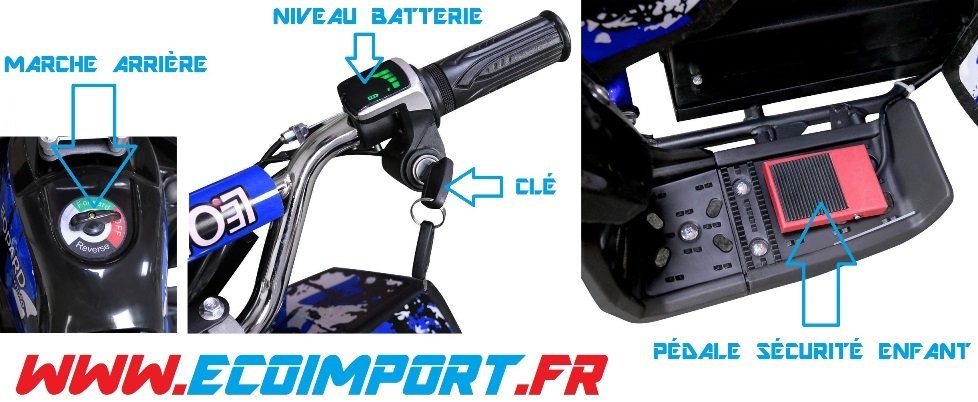 pocket quad electrique enfant leopard
