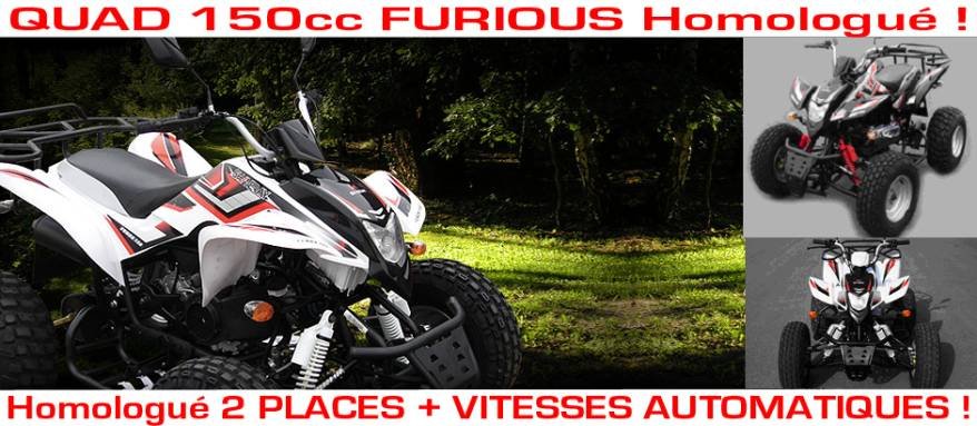 Quad 150cc furious vitesses automatiques swift